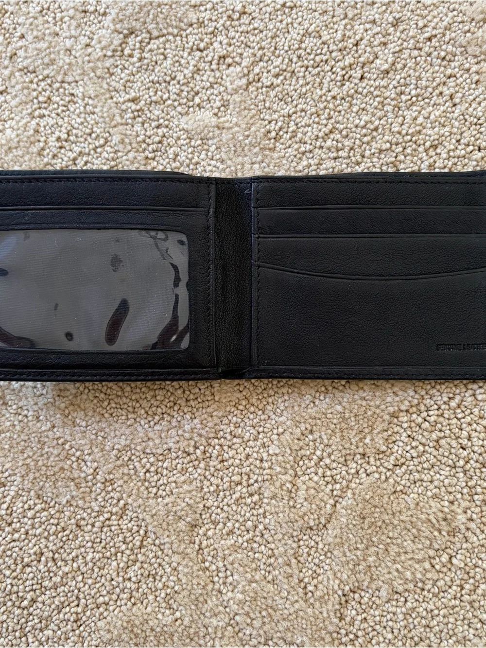 Men's Black Leather Card & Key Holder - Minimal Bifold